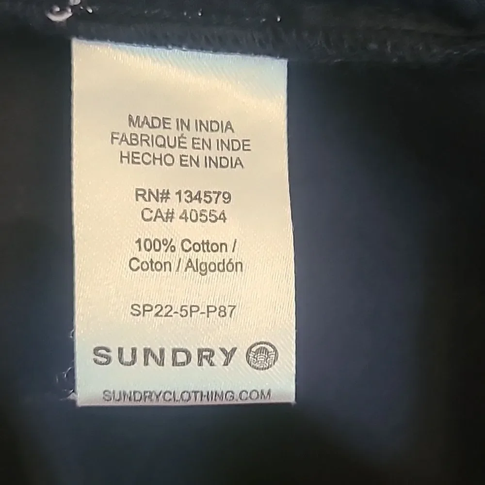 SUNDRY Tiered Midi Dress With Varsity Stripe In Blue Size 0 Or  XS - Picture 13 of 16